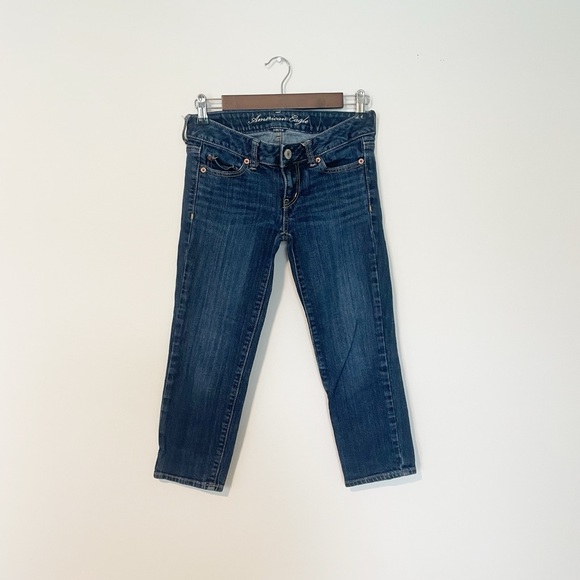 American Eagle Outfitters Pants - American Eagle Skinny Dark Wash Denim Capris Size 2